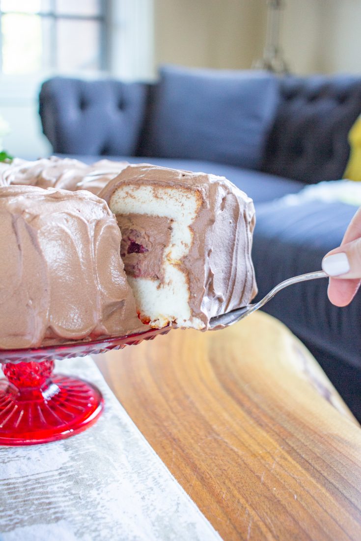 Angel Food Cake with Whipped Chocolate Frosting - thekittchen