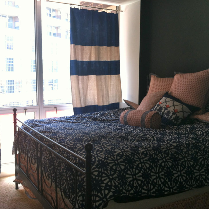 Weekend Project: Striped Drop Cloth Curtains