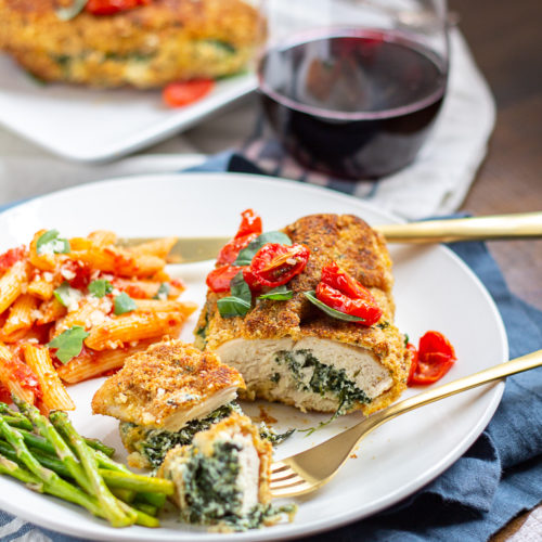 Ricotta And Spinach Stuffed Chicken Breasts Thekittchen 5799