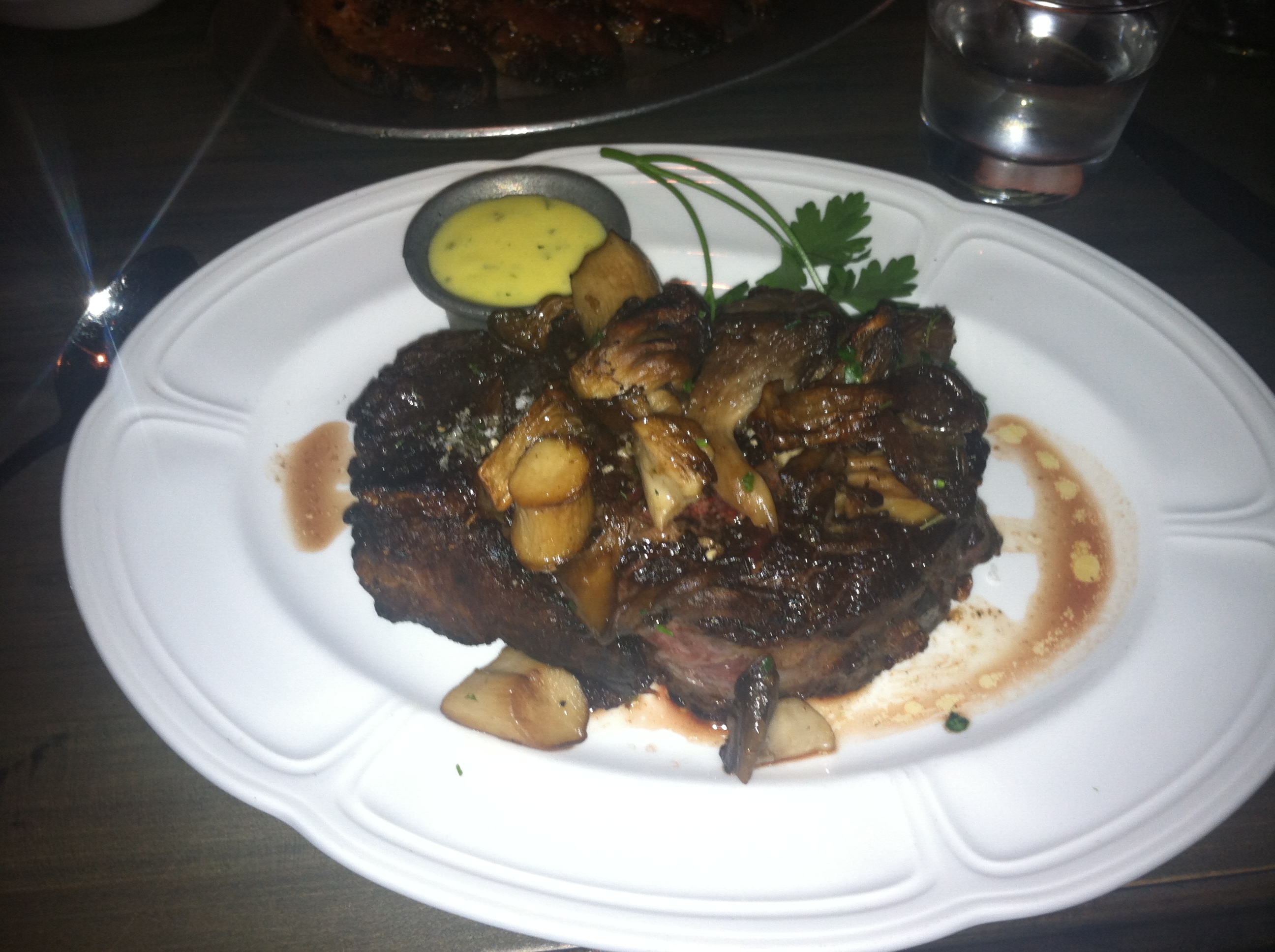 The Chicago Cut Steak with Mushrooms