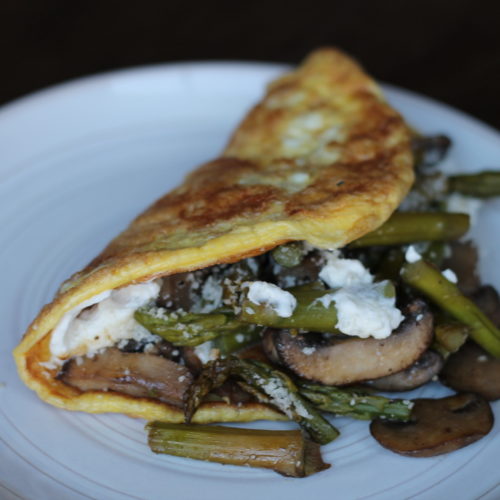 Asparagus and Mushroom Omelets - thekittchen