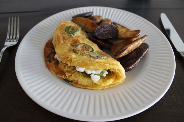 Jalapeño, Avocado, and Goat Cheese Omelet
