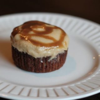 Chocolate Banana Cupcakes with Whiskey Caramel Frosting