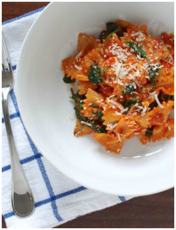 Sweet and Spicy Sausage and Farfalle and easy weeknight meal loaded with flavor that takes under 30 minutes to prepare.