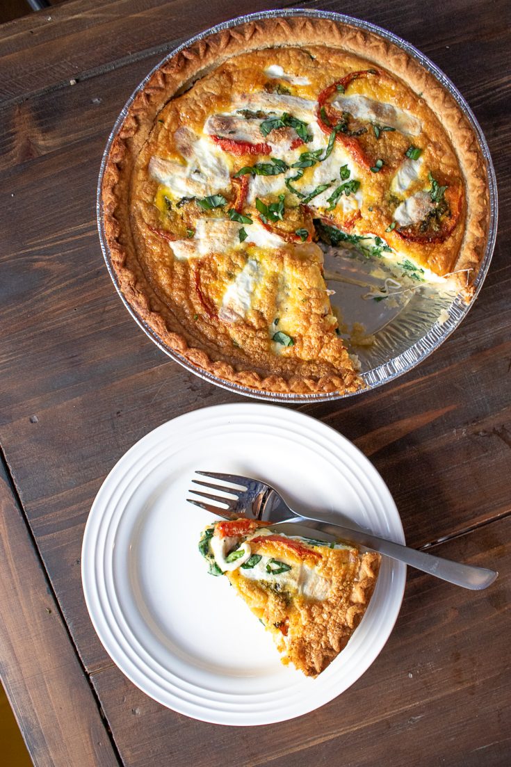 Roasted Tomato, Mozzarella, and Spinach Quiche Recipe - thekittchen