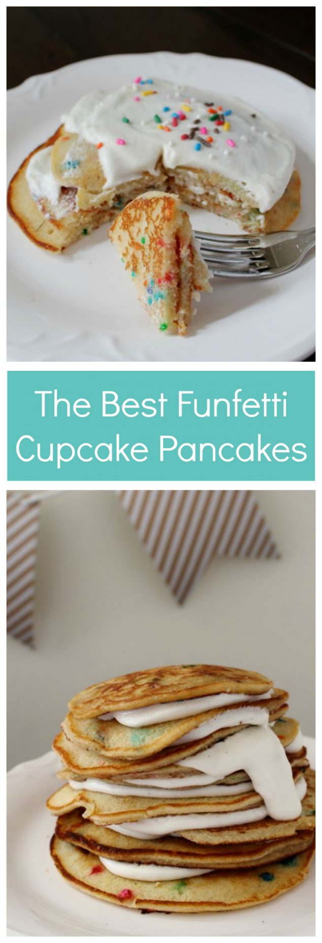 Funfetti Cupcake Pancakes is the type of treat to serve on a special occasion. It's indulgent and decadent and an exceptional way to begin your day.