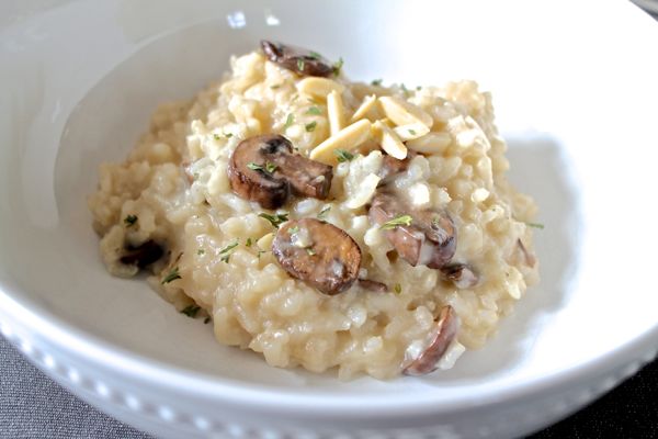Mushroom, Manchego, and Almond Risotto