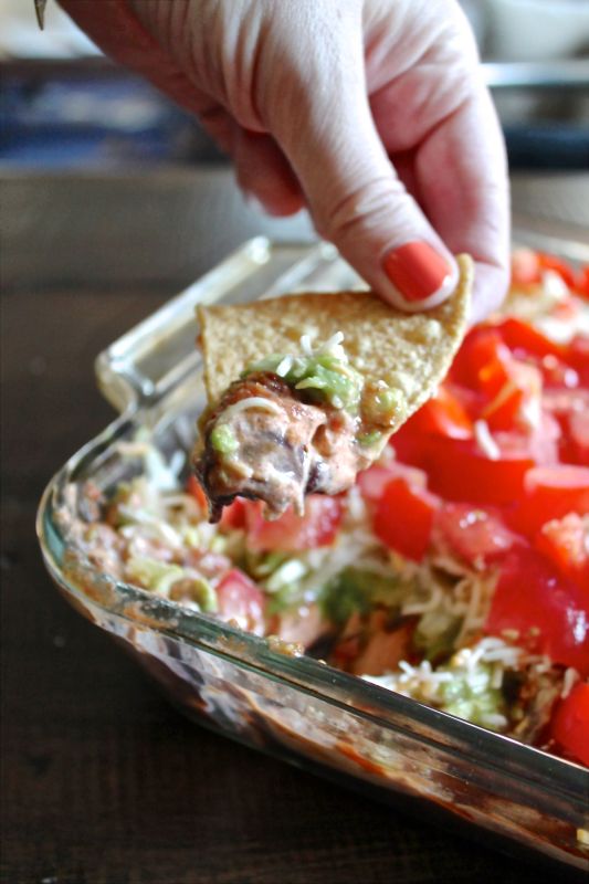 7 Layer Taco Dip - the appetizer you need to serve at your next party | via The Kittchen