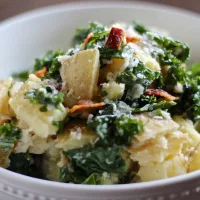 Kale Caesar Potato Salad (with bacon)