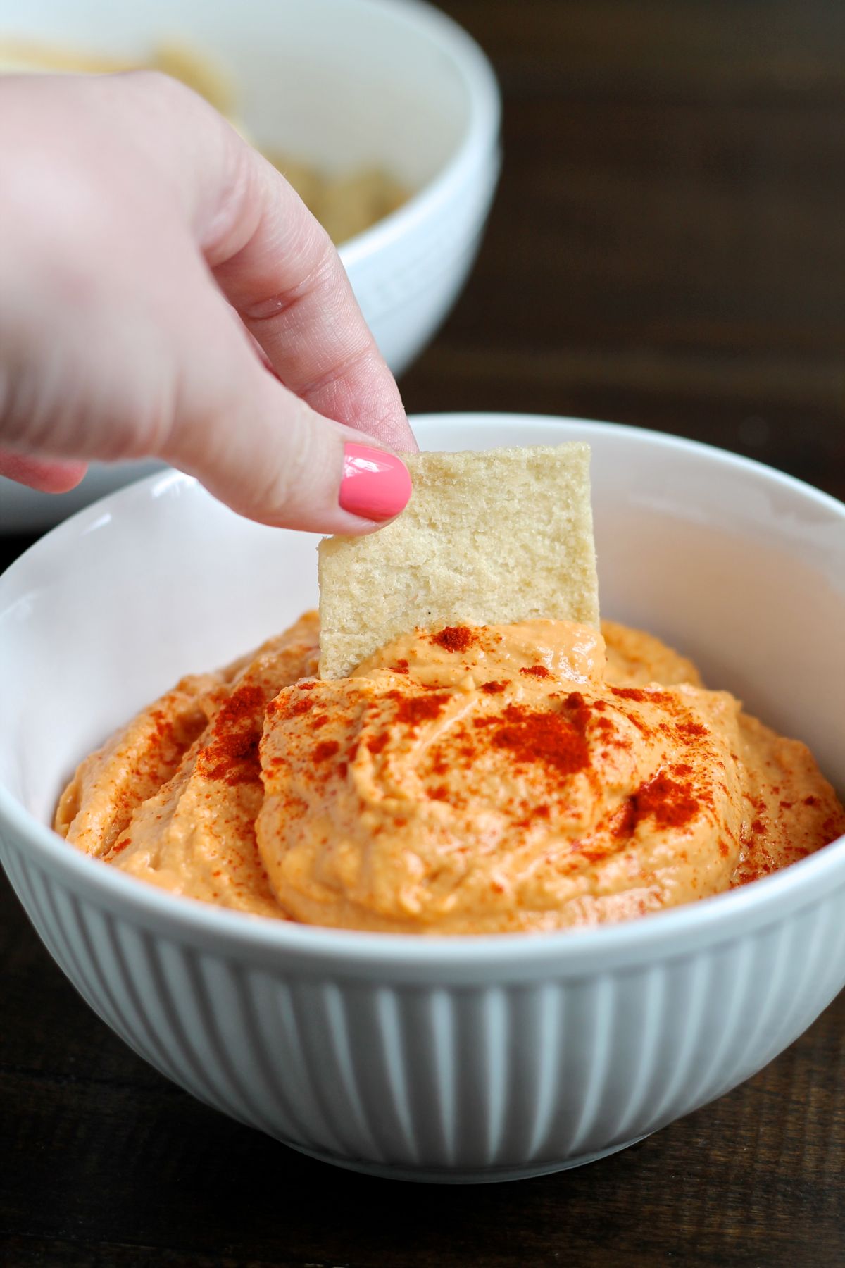 Roasted Red Pepper Hummus - via The Kittchen