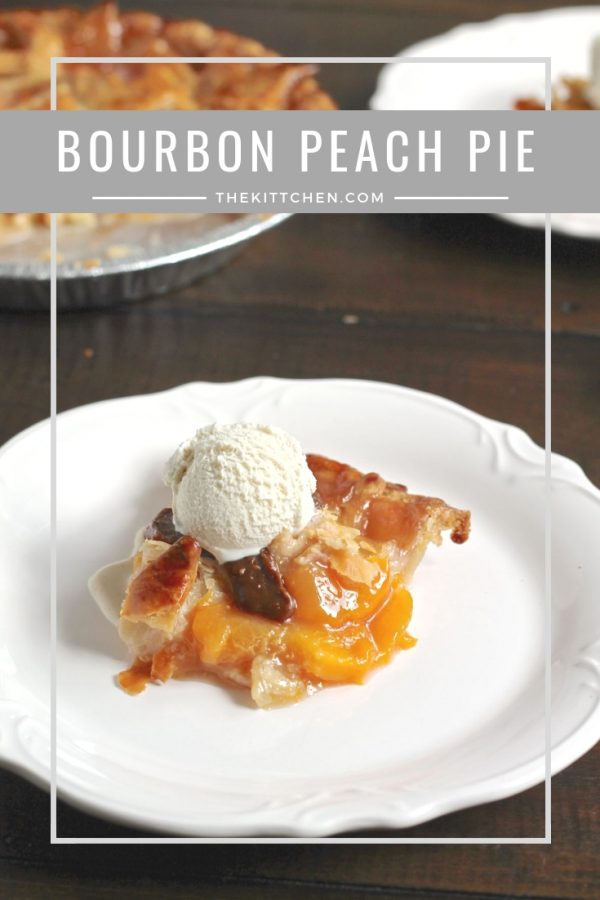 Bourbon Peach Pie | A classic peach pie recipe with a modern boozy twist. The bourbon is a perfect complement to the sweet peaches.