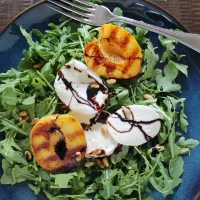 Grilled Peach, Mozzarella, and Arugula Salad