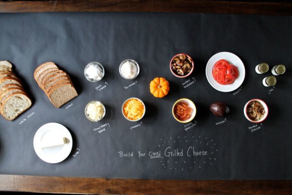 Build Your Own Grilled Cheese Party Layout