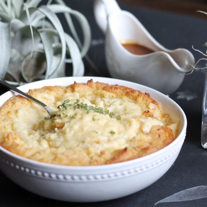 Roasted Garlic Brown Butter and Parmesan Mashed Potatoes