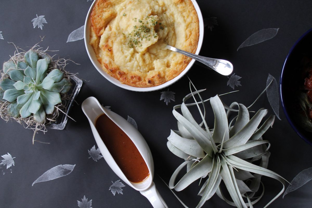 Roasted Garlic, Parmesan, Brown Butter Mashed Potatoes from above