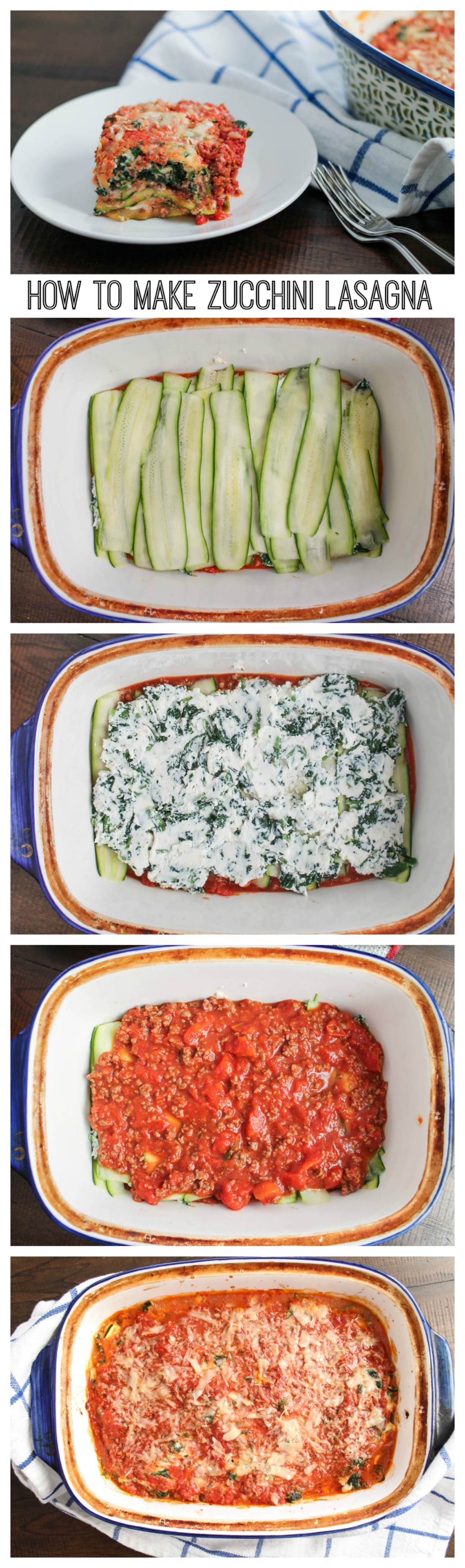 How to Make Zucchini Lasagna - I love this recipe for Zucchini Lasagna because it manages to be meaty while being low-carb.