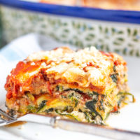How to Make Zucchini Lasagna - A bold meaty zucchini lasagna made with thin slices of zucchini instead of pasta. It's a lower carb version of a classic!