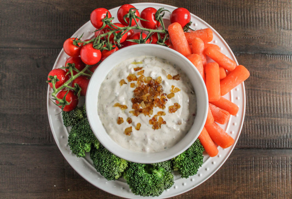 Roasted Red Pepper and Caramelized Onion Ranch Dip-3