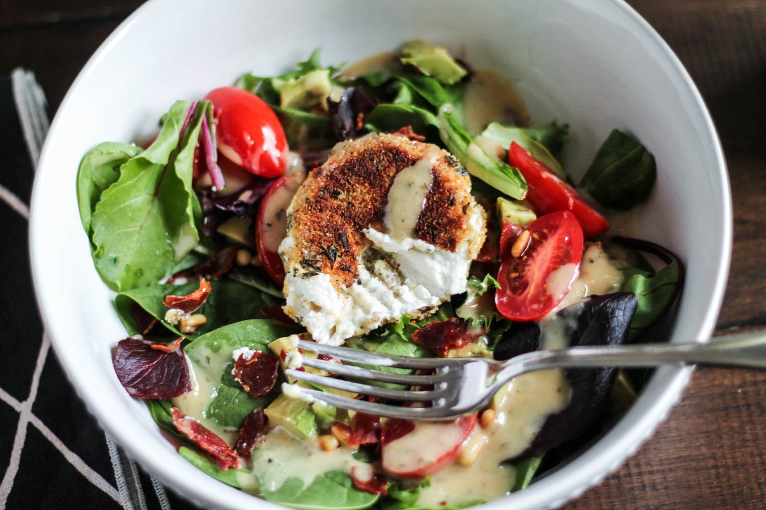 Fried Goat Cheese Salad thekittchen