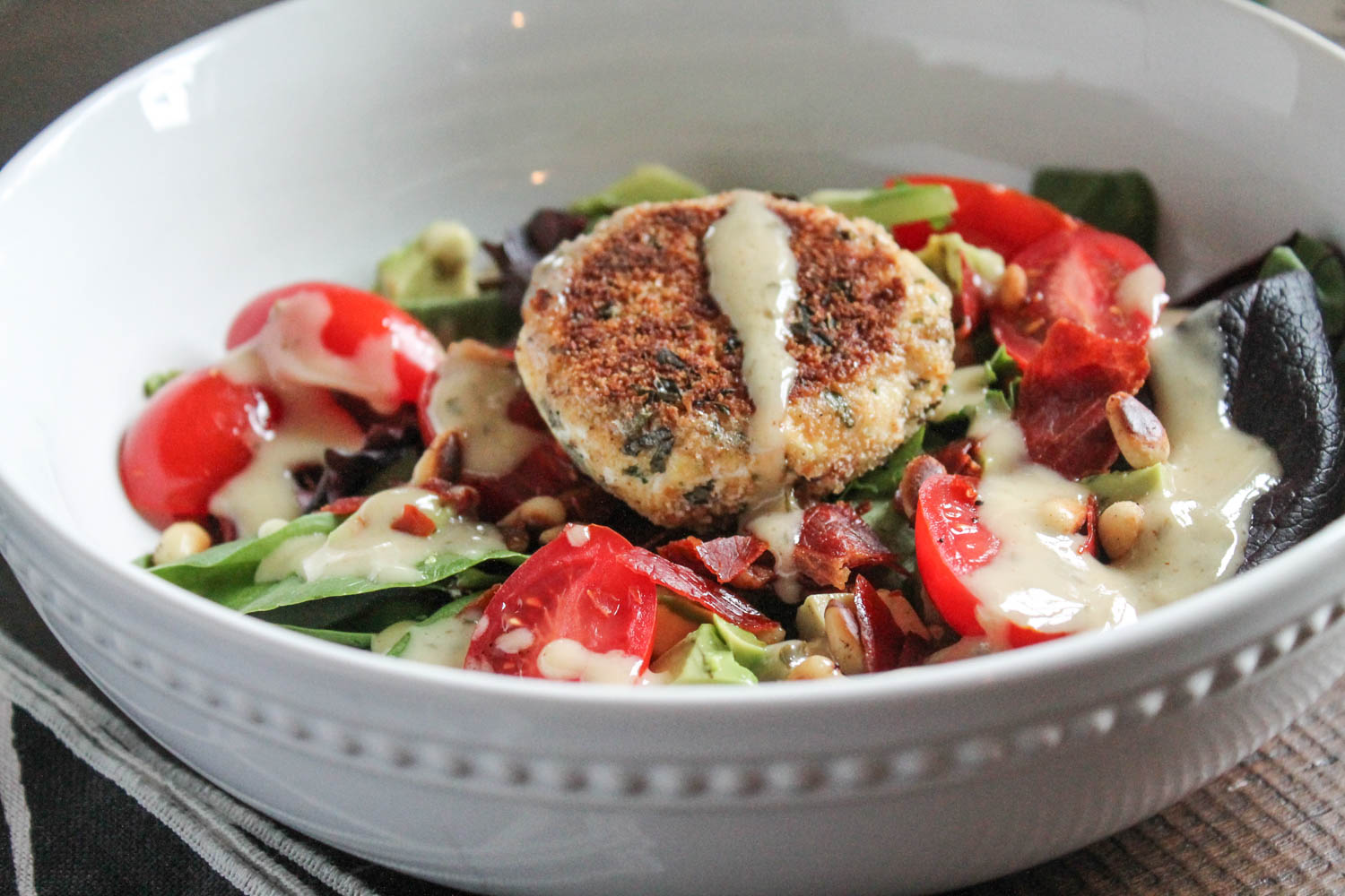 Fried Goat Cheese Salad - Thekittchen