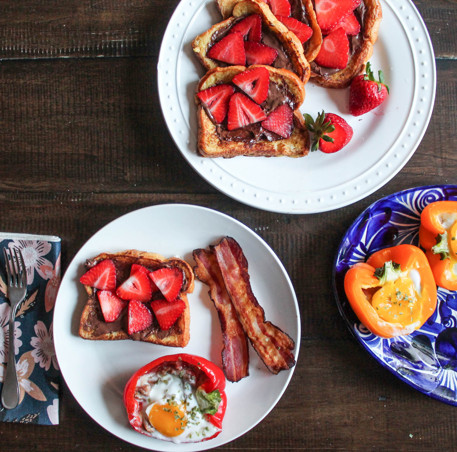 Sausage, Cheddar, and Sunny Side Up Egg Stuffed Bell Peppers-7