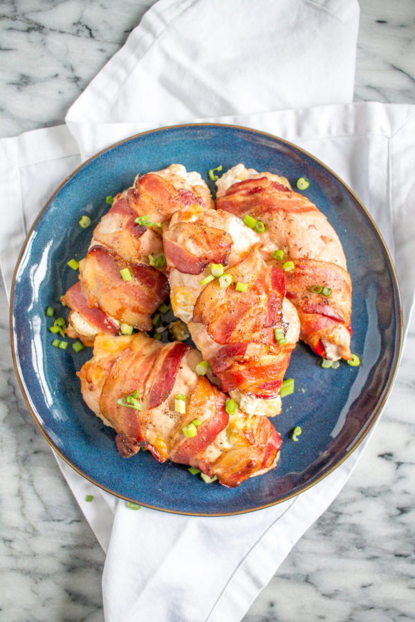Bacon Wrapped Jalapeno Popper Chicken - an easy recipe for beginners that anyone can make!