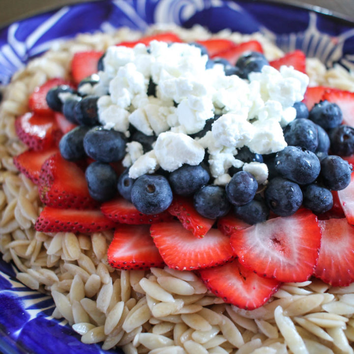 Red, White, and Blue Orzo Salad