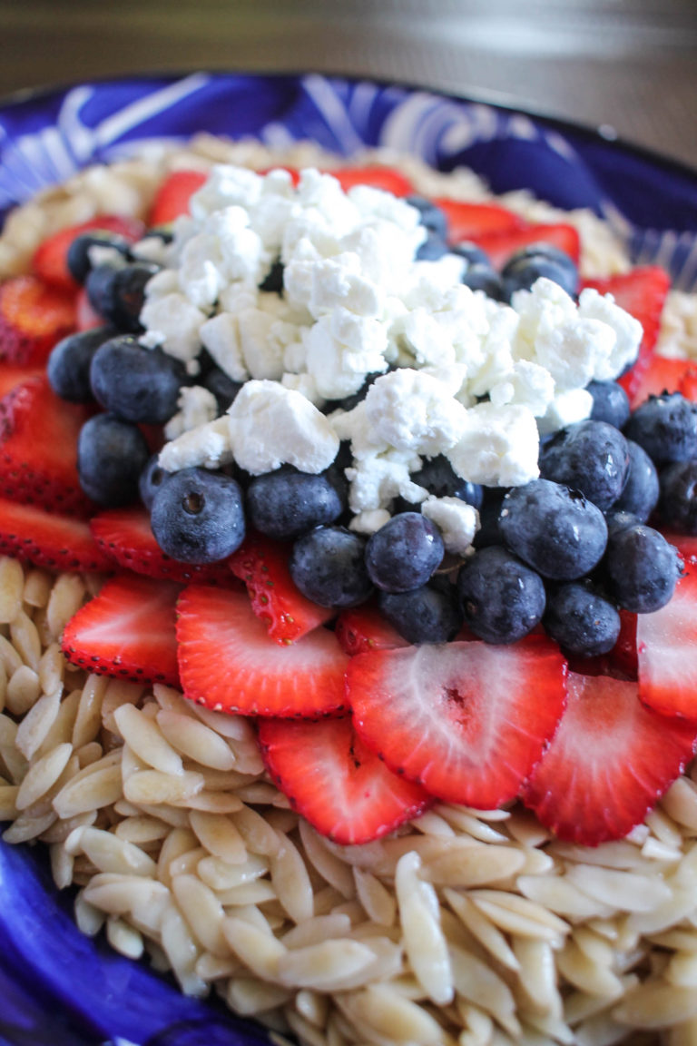 Red, White, and Blue Orzo Salad - thekittchen