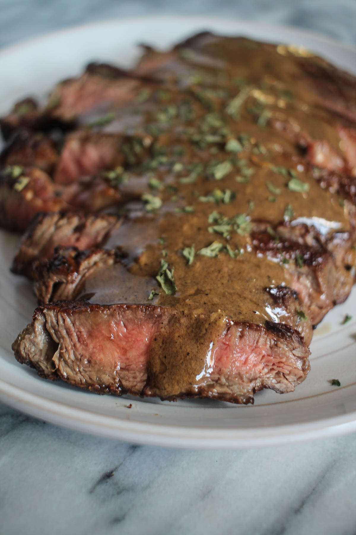 Steak with Bourbon Cream Sauce | Ribeye Steak with Bourbon Cream Sauce is the ideal special occasion recipe. It feels fancy without being fussy or requiring too many ingredients. #steak 