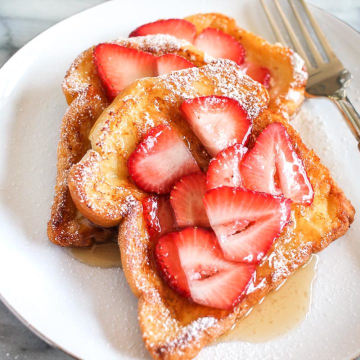 French Toast made with melted ice cream