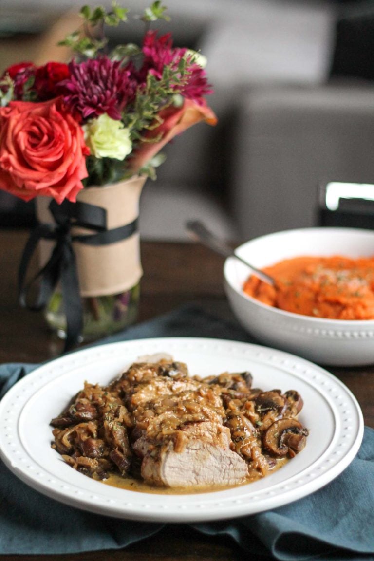 Shallot and Mushroom Pork Tenderloin thekittchen