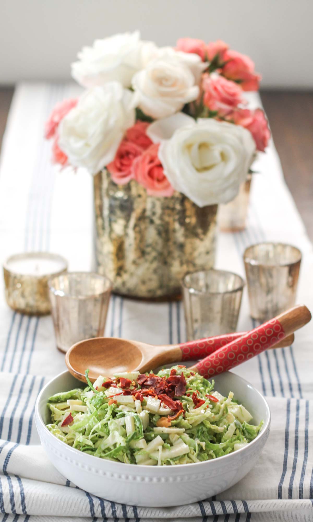 Brussels Sprout and Apple Salad with Crispy Prosciutto thekittchen
