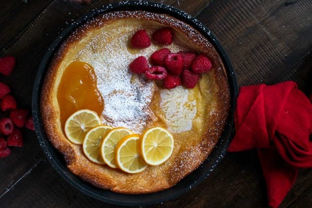 Lemon Raspberry Dutch Baby-5