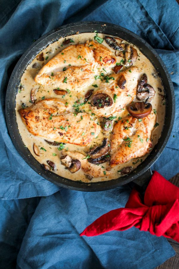 Chicken with a Sherry Mushroom Sauce is one of my favorite easy chicken recipes. It is a quick weeknight meal that still feels fancy.