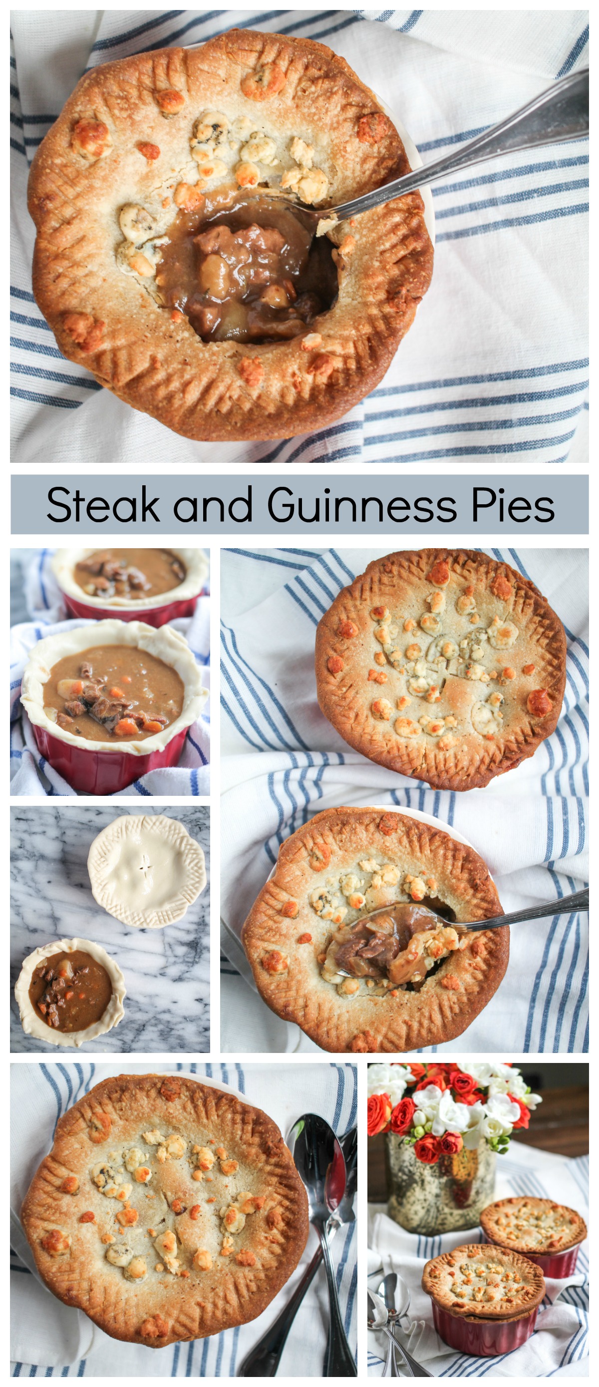 Steak and Guinness Pies with a Blue Cheese Crust - thekittchen