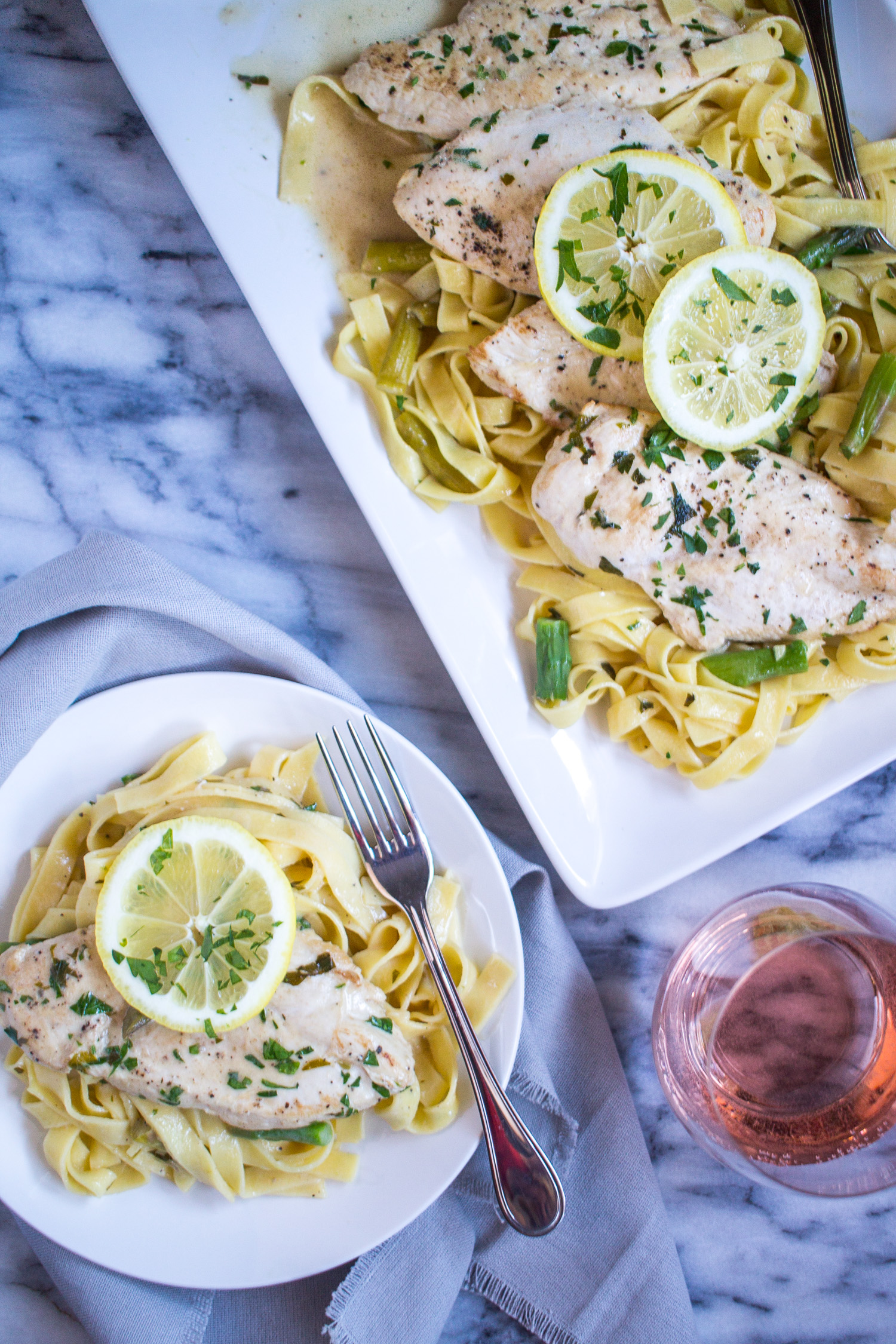 30 Minute Lemon Chicken Pasta Skillet - Thekittchen