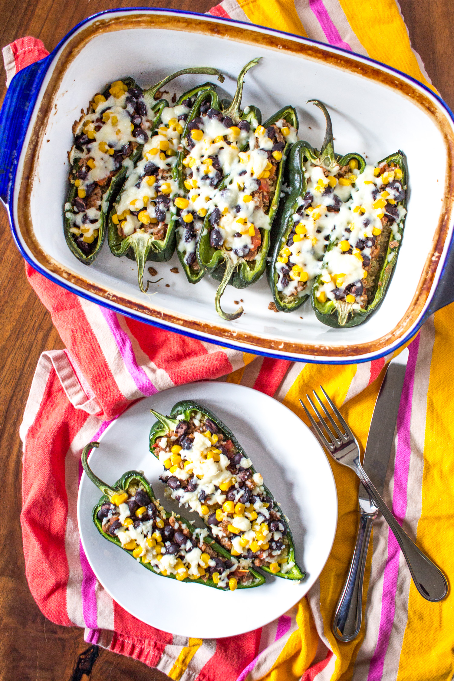 Beef Stuffed Poblano Peppers Thekittchen