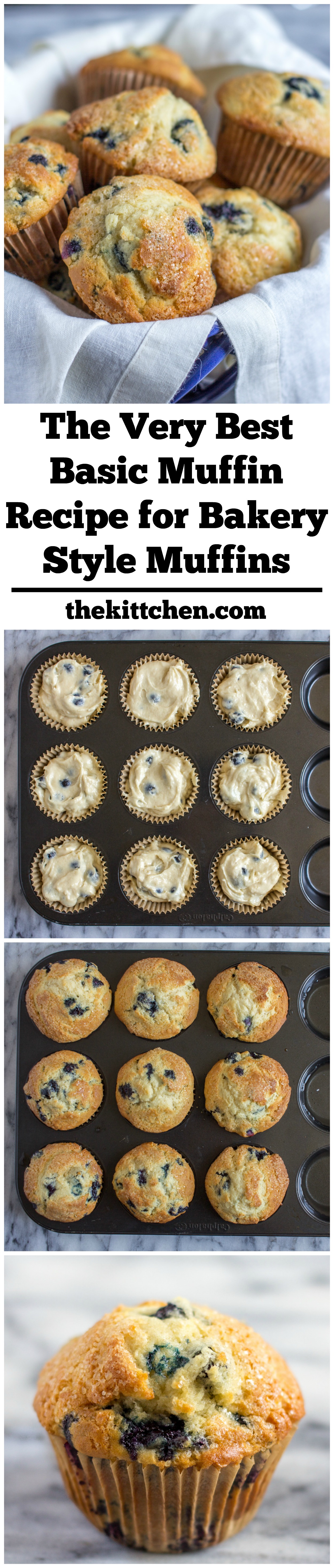 The perfect blueberry muffin recipe - make muffins with bakery style muffin tops at home!