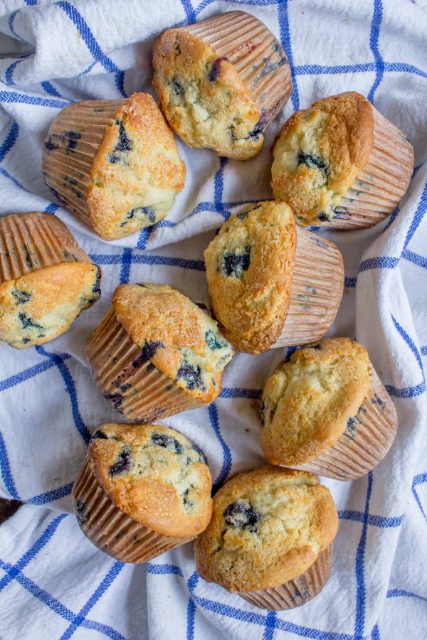 The very BEST Blueberry Muffin recipe! These taste just like muffins from a bakery!