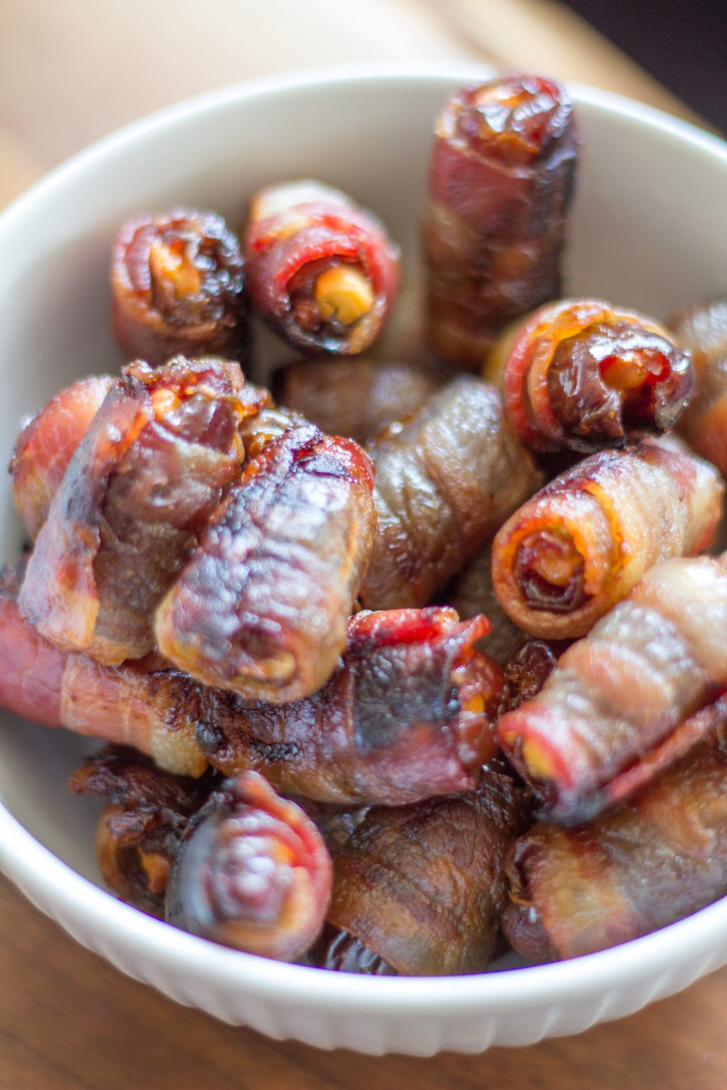 Bacon Wrapped Dates Stuffed with Goat Cheese and Almonds thekittchen