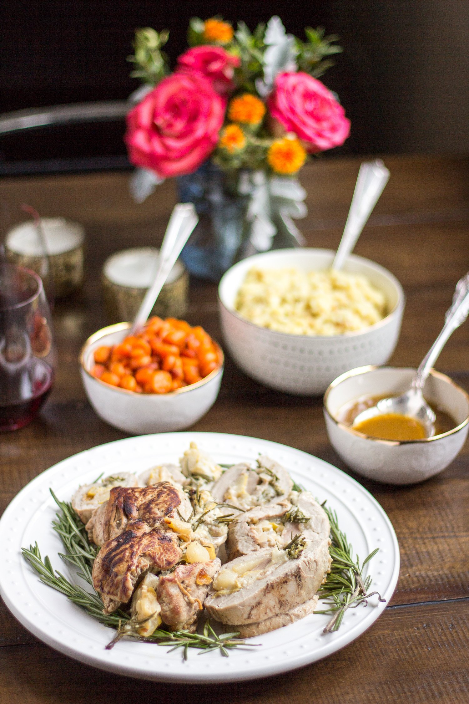 Pear and Blue Cheese Stuffed Pork Tenderloin thekittchen