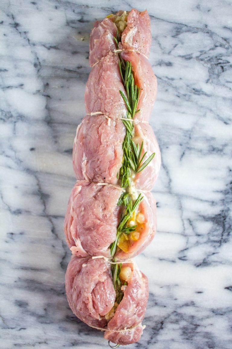 Pear and Blue Cheese Stuffed Pork Tenderloin thekittchen