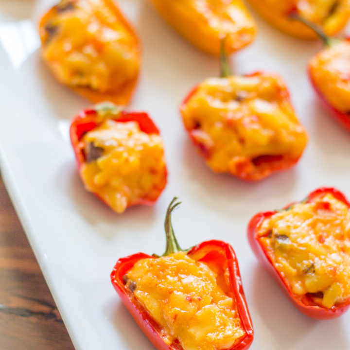 Chorizo And Pimento Cheese Stuffed Sweet Peppers - Thekittchen