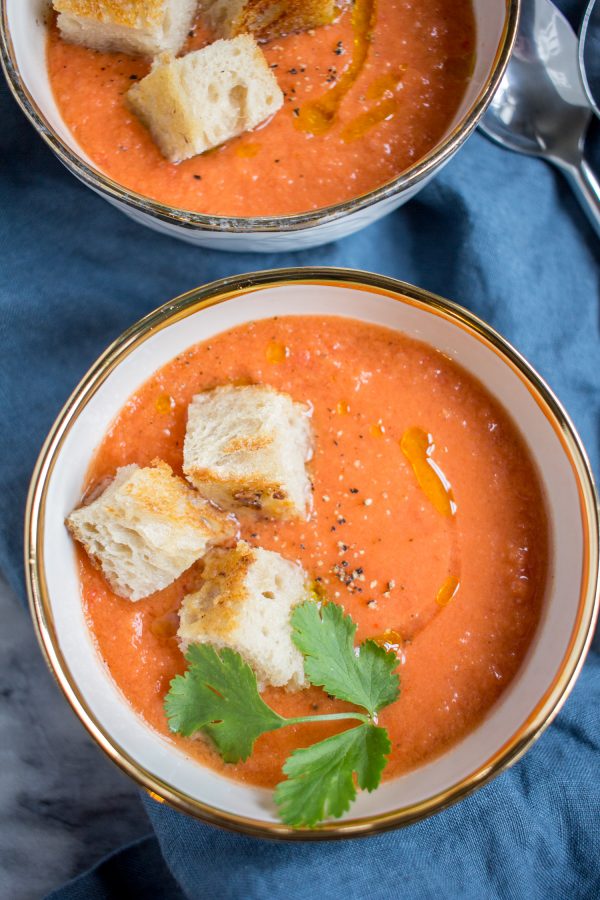 Gazpacho is one of the best no cook recipes for summer nights.