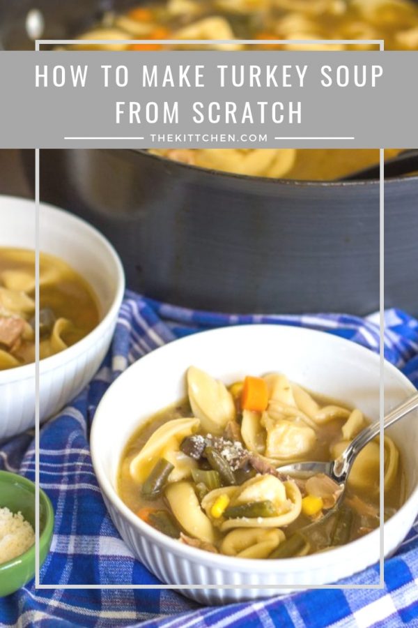 How to make Turkey Soup from scratch | Wondering how to make turkey soup from scratch using your #Thanksgiving leftovers? Let me explain the simple process from start to finish.