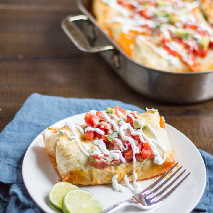 Baked Chorizo and Queso Chimichangas