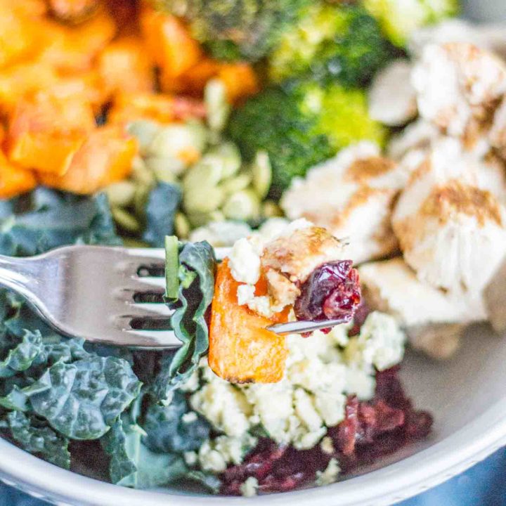 Chicken, Sweet Potato, and Kale Bowls