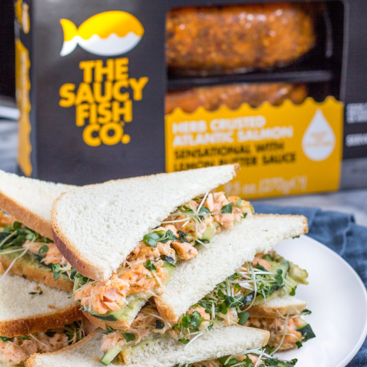 Salmon Avocado Sandwiches with The Saucy Fish Co.