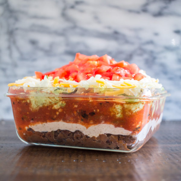This crowd-pleasing 7 Layer Taco Dip can be prepared in just 10 minutes. It also tends to be the first thing to be eaten when I host parties.
