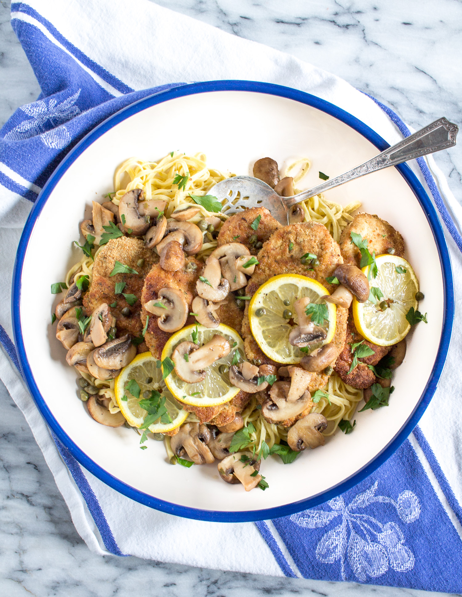 Chicken Piccata with Mushrooms - An Easy Recipe via The Kittchen